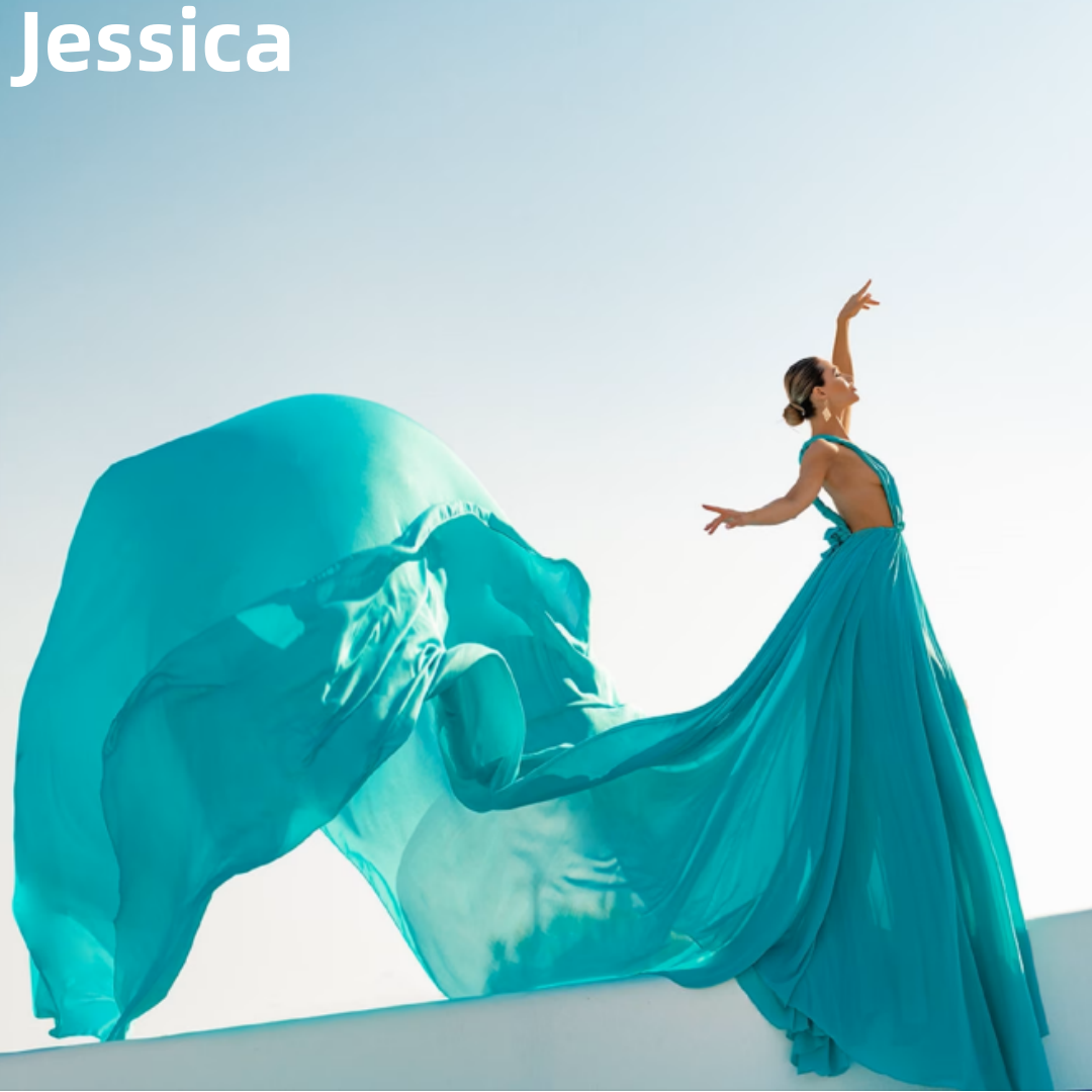 Photography Natural Lighting - Jessica Light Green Flying Prom Dresses