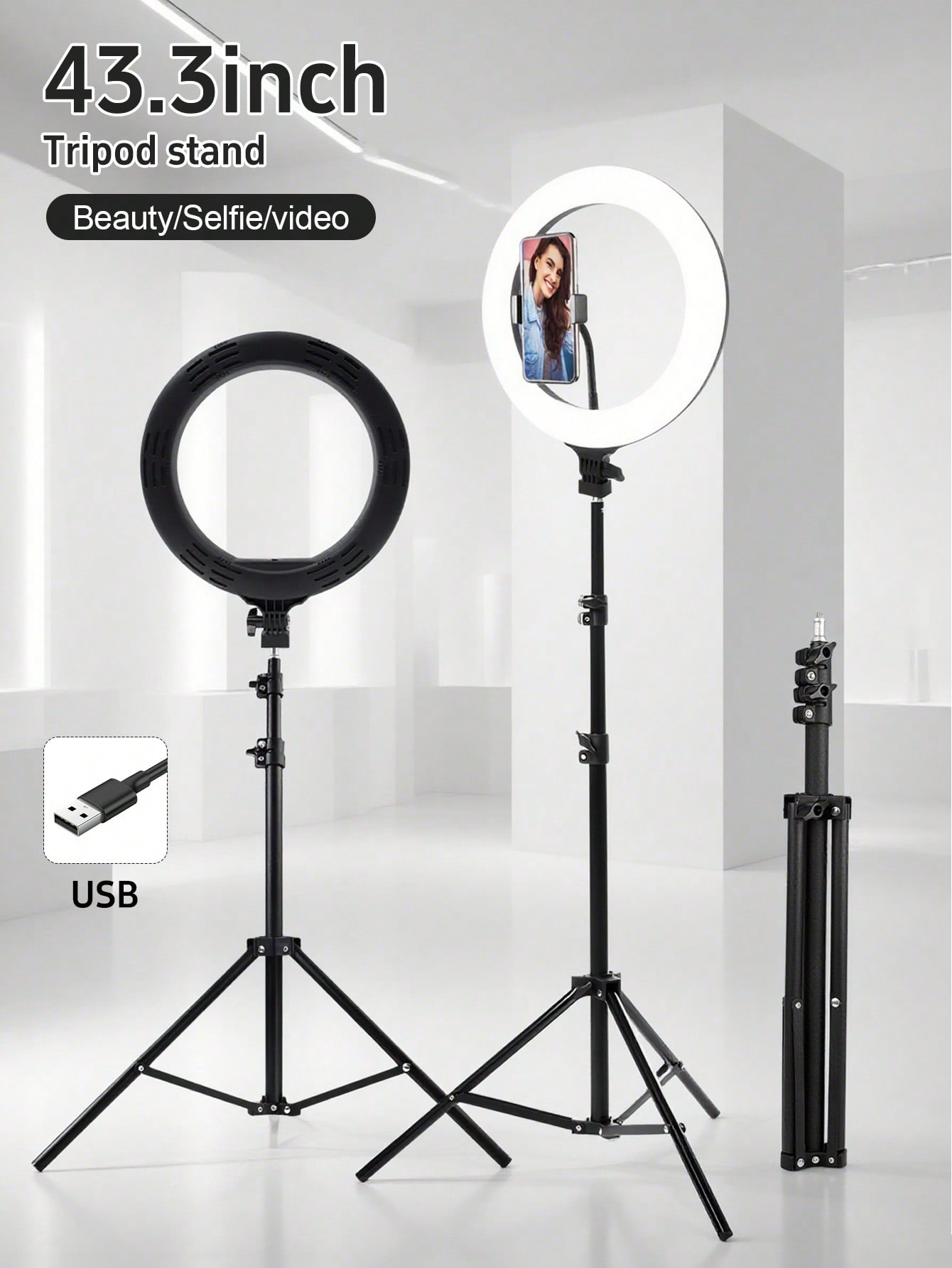 Photography Video Lighting Kit - 10 Inch LED Ring Light Kit
