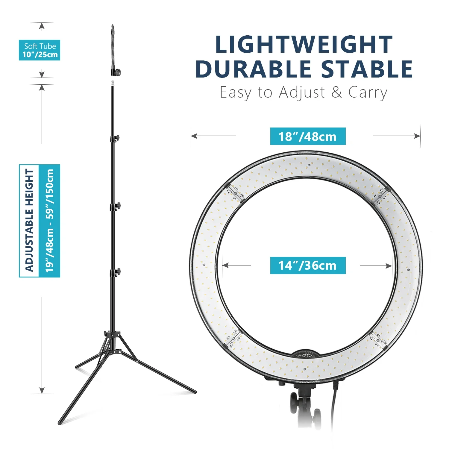 #c For NEEWER 18 inch Ring Lig - огляд і ціна Photography Lighting Kit Neewer