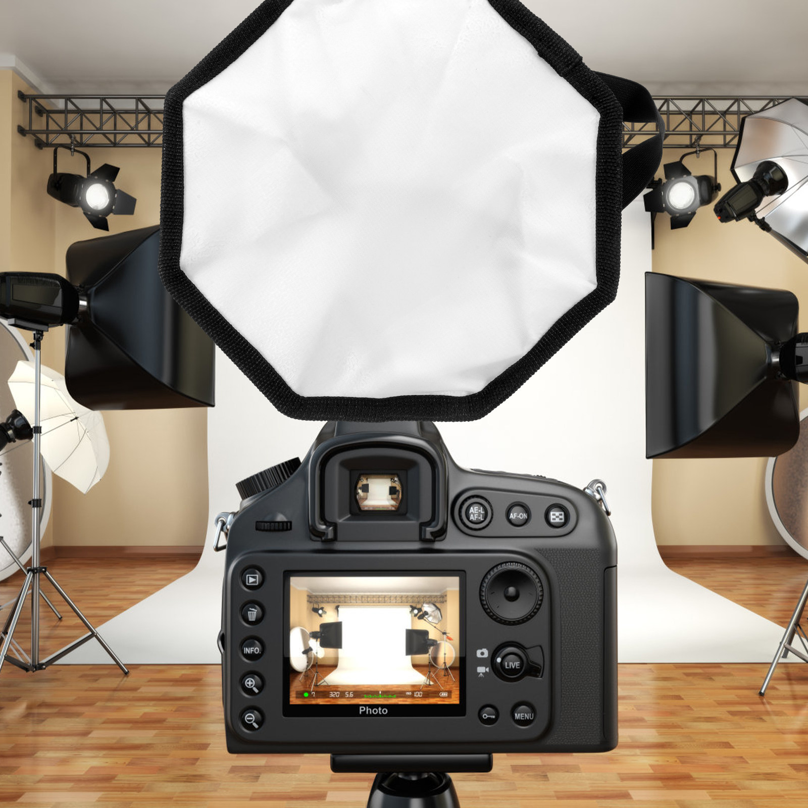 Camera Softbox Reflector Photo - огляд і ціна Photography Video Lighting Kit
