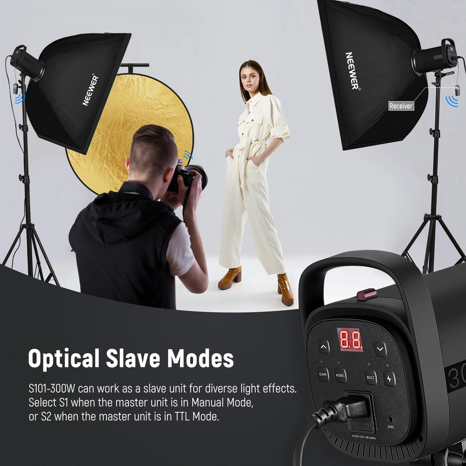 NEEWER 600W Strobe Flash Studi - огляд і ціна Photography Lighting Kit Neewer