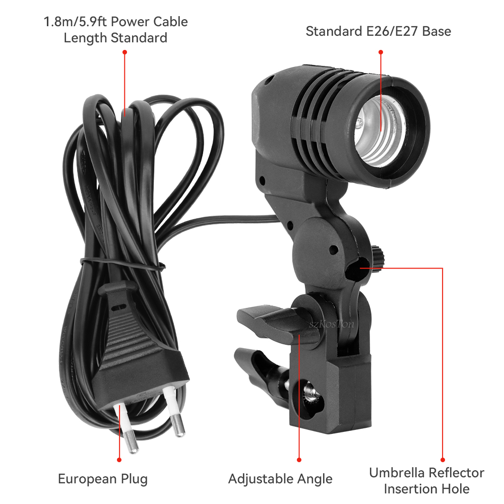 Single Head Bulb Holder E27 So - огляд і ціна Photography Video Lighting Kit