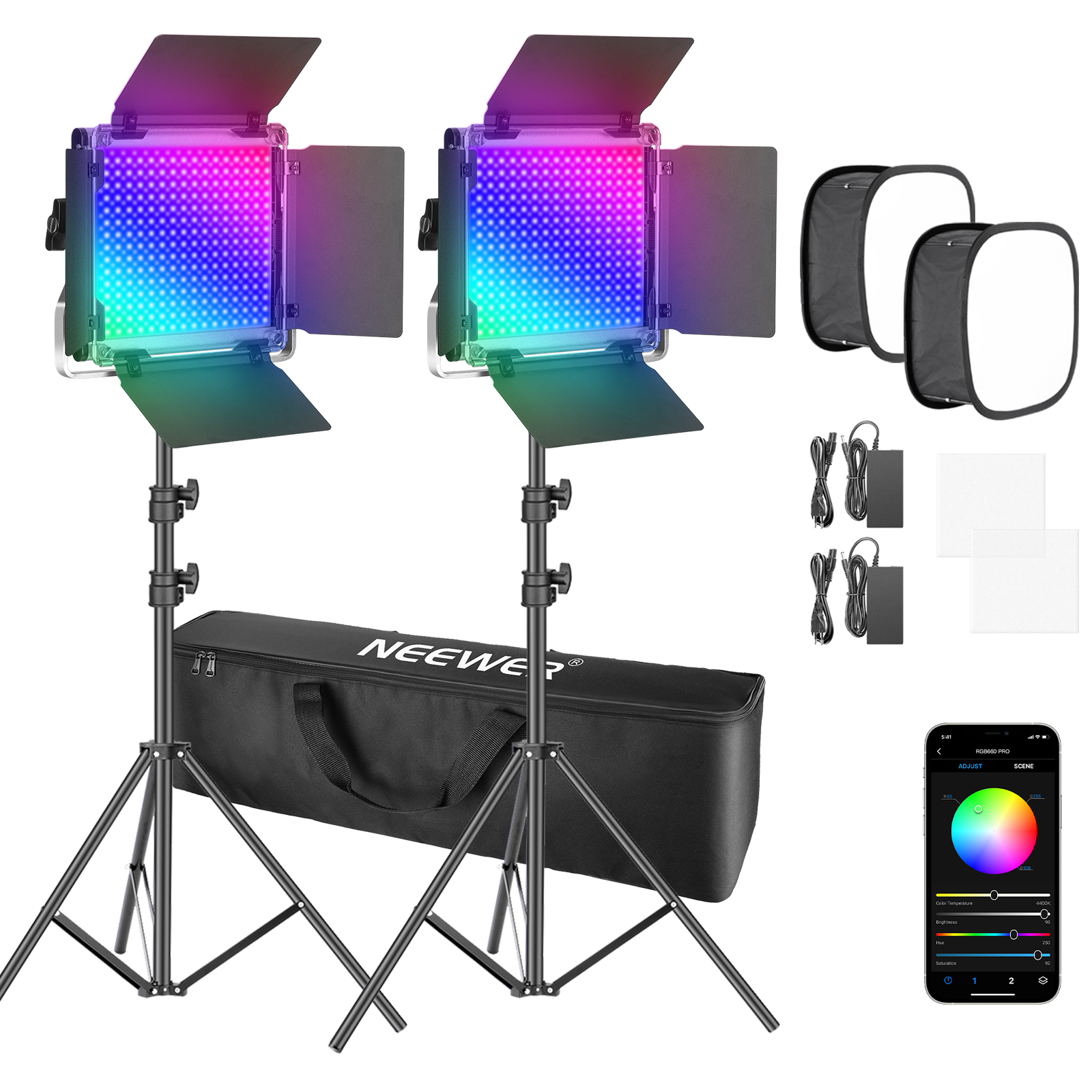 Neewer 2 Packs 530/660 Pro Led - огляд і ціна Photography Lighting Kit Neewer