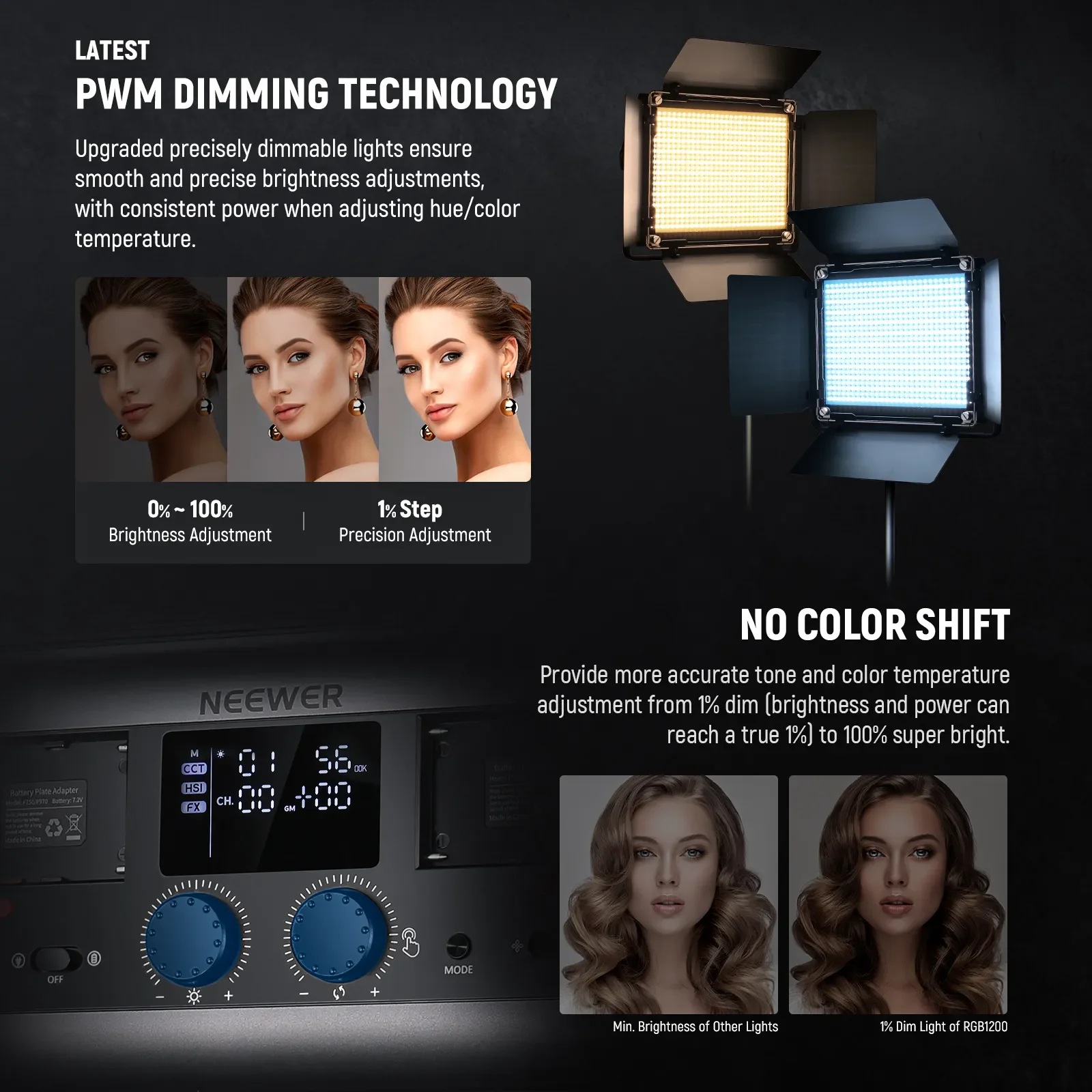NEEWER 2 Pack RGB1200 LED Vide - огляд і ціна Photography Lighting Kit Neewer