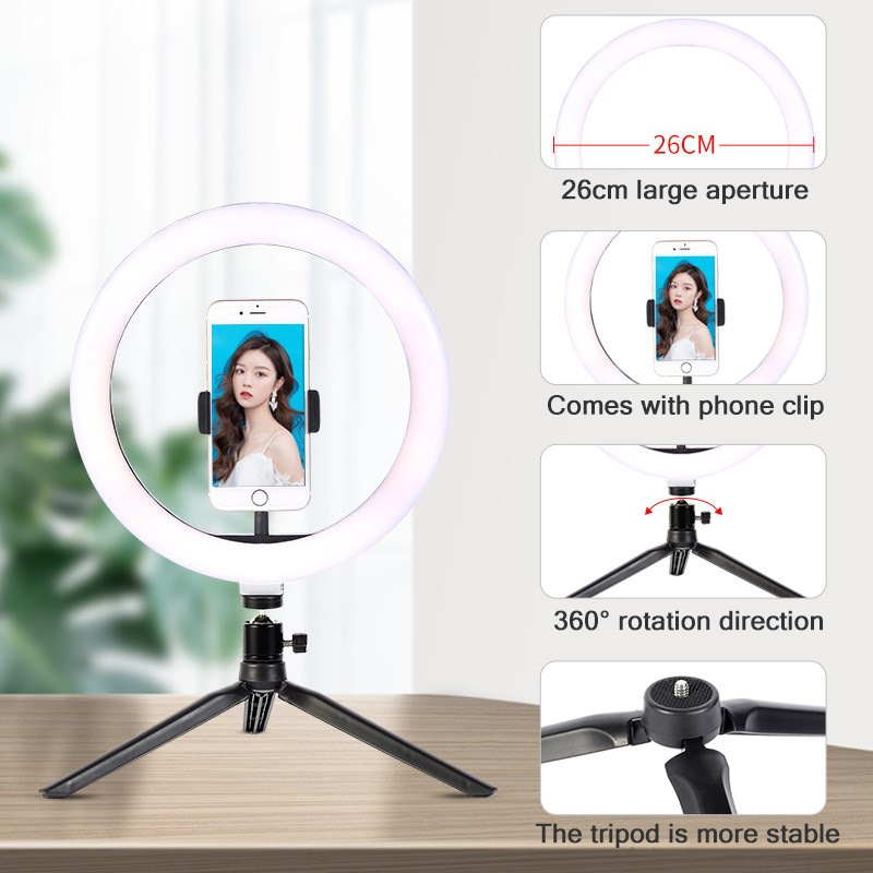 26cm 10 inch Led Ring Selfie L - огляд і ціна Photography Video Lighting Kit