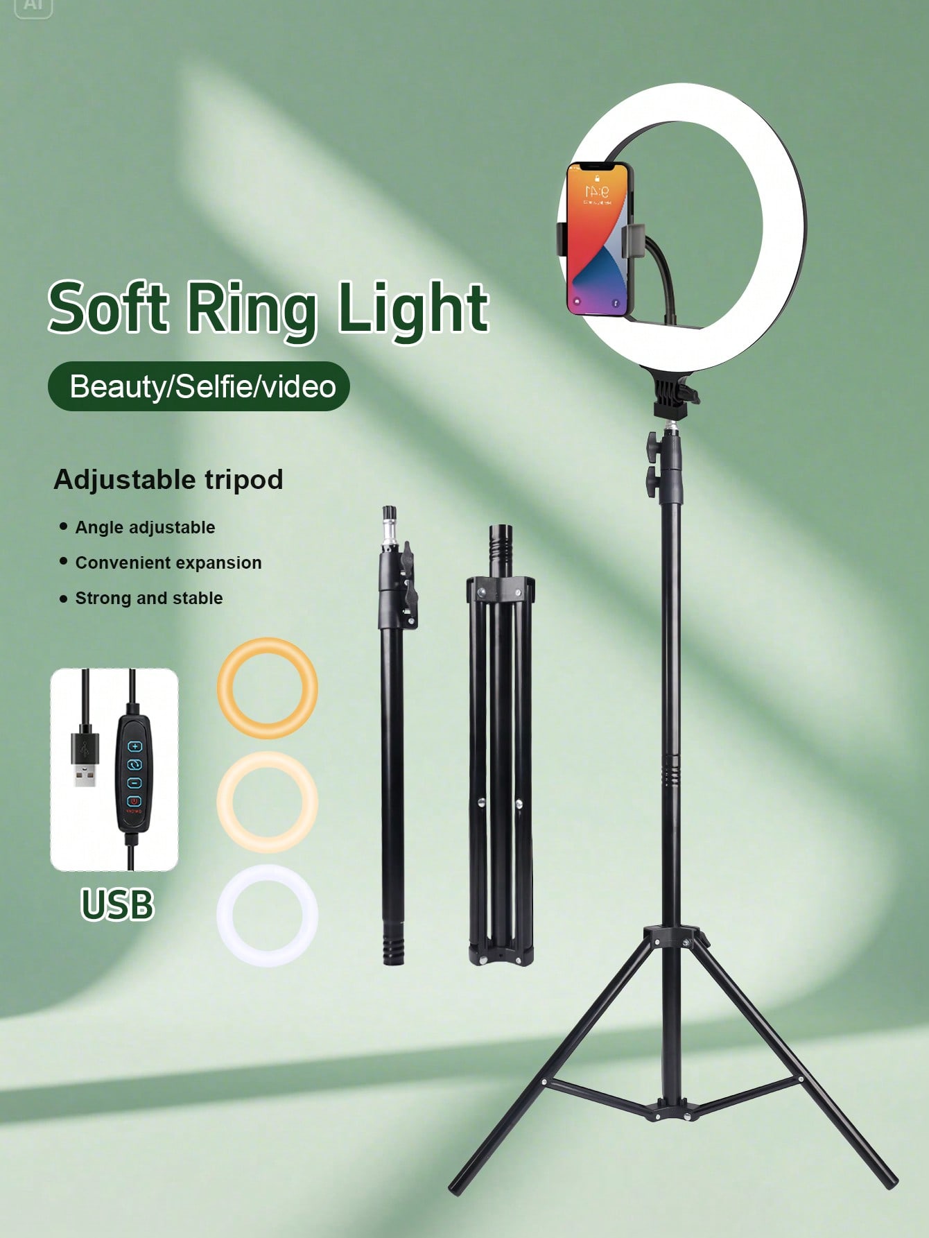 10 Inch 3 Color Dimmable LED R - огляд і ціна Photography Video Lighting Kit