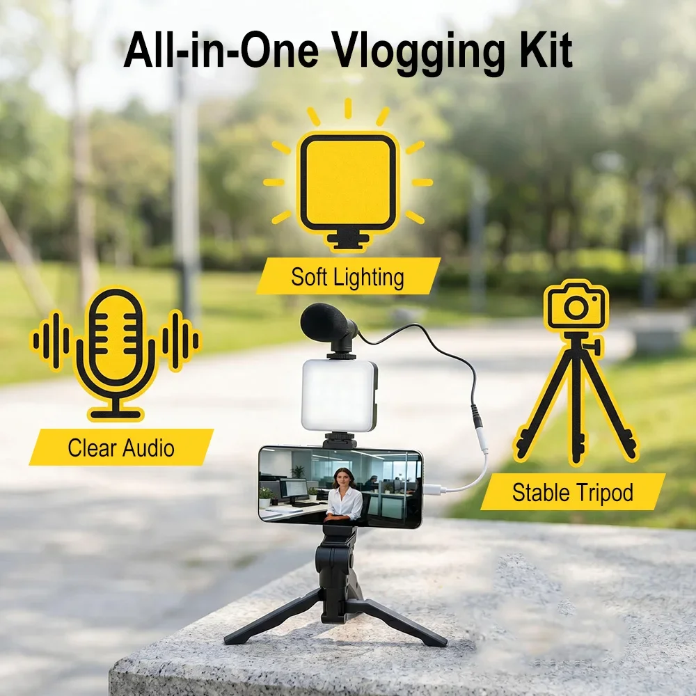 Smartphone Vlogging Kit Led Vi - огляд і ціна Photography Video Lighting Kit