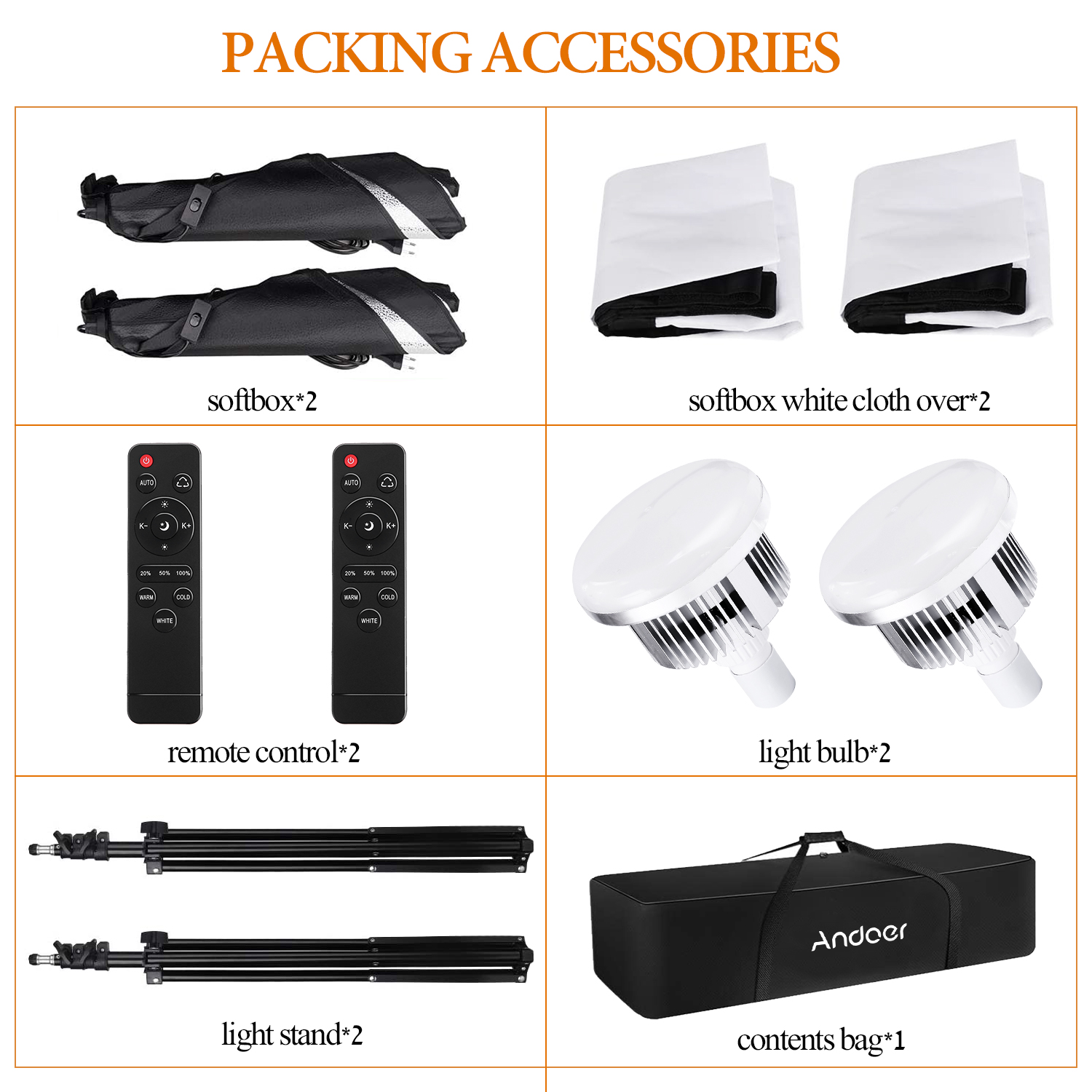 Andoer Softbox Lighting Set St - огляд і ціна Photography Video Lighting Kit